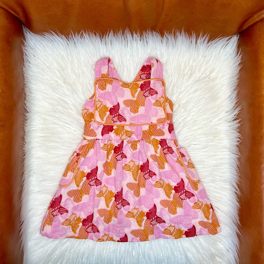 Kate Quinn - Piped Pinafore Muslin Dress - Mod Butterflies